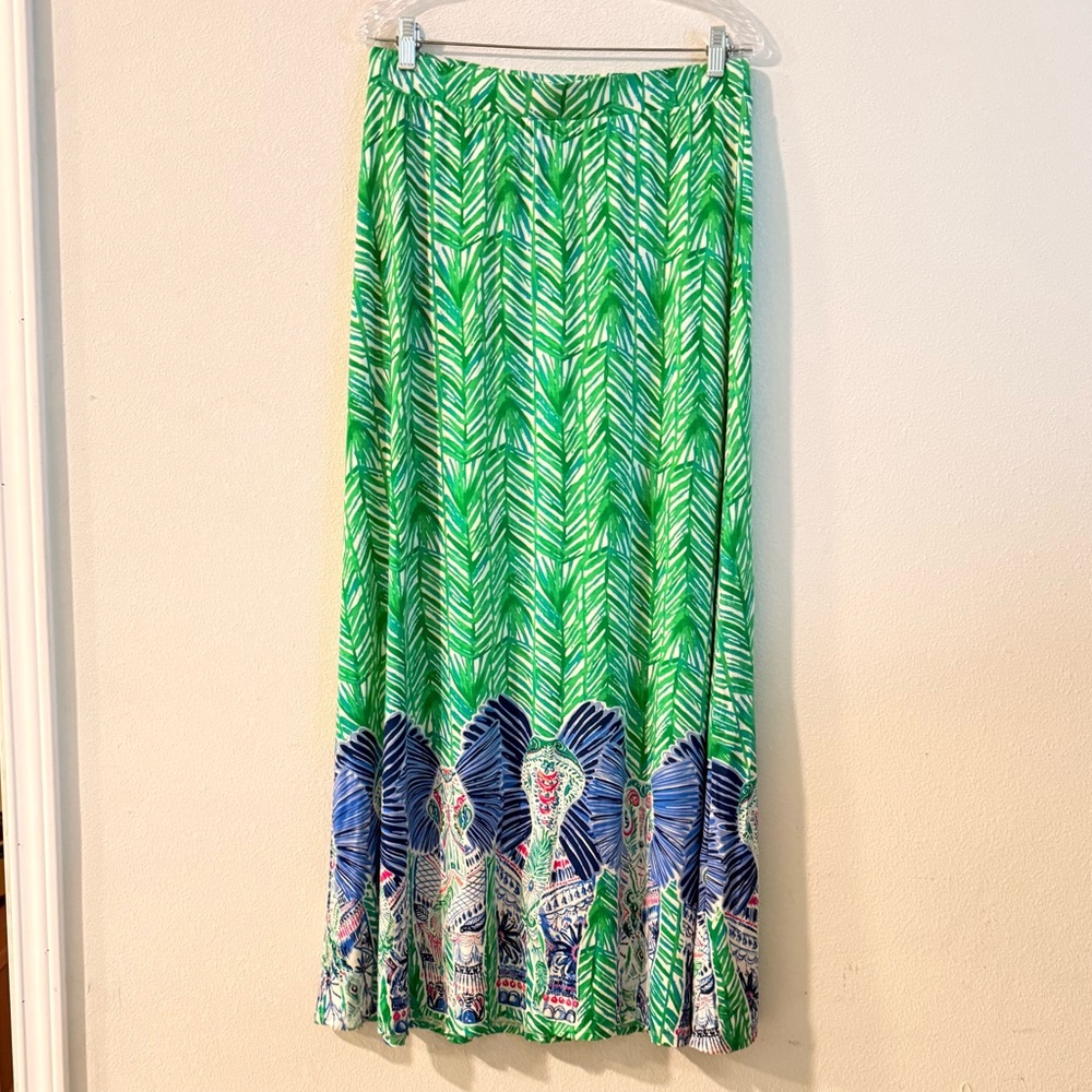 Lilly Pulitzer Ruari Skirt Green Costa Verde size L - Picture 2 of 12